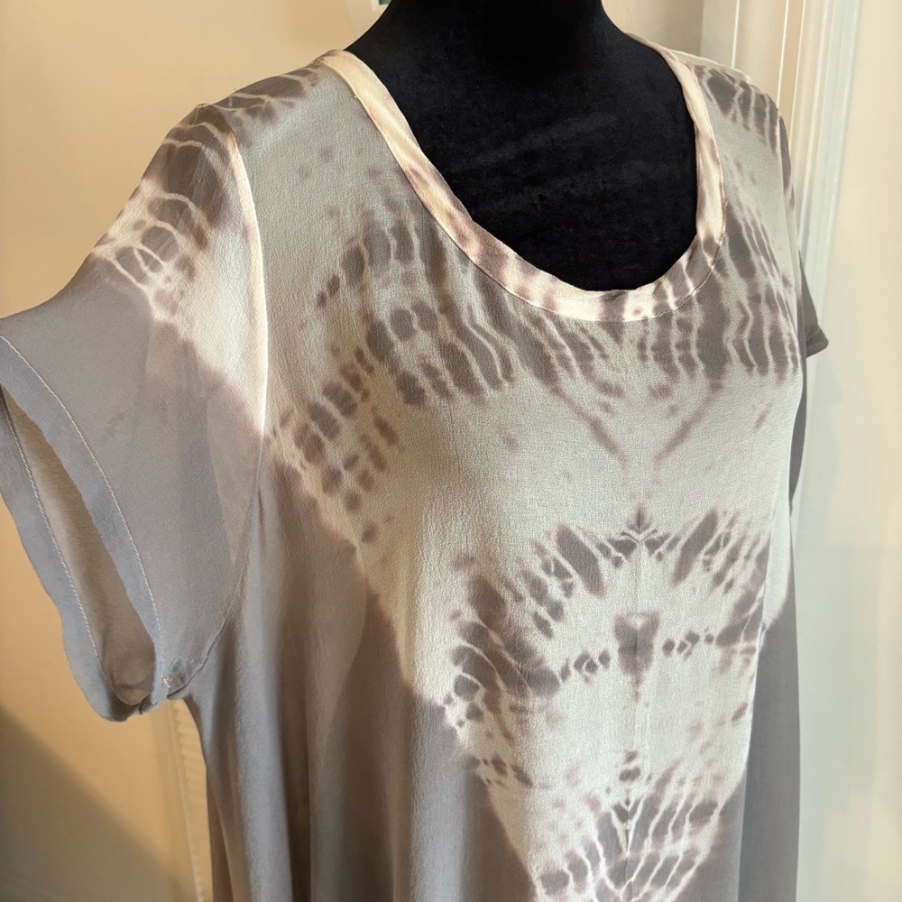 GYPSY 05 Made in Hollywood Silk Oversized Long Tie Dye Top! Gorgeous Bohemian. - Picture 2 of 14